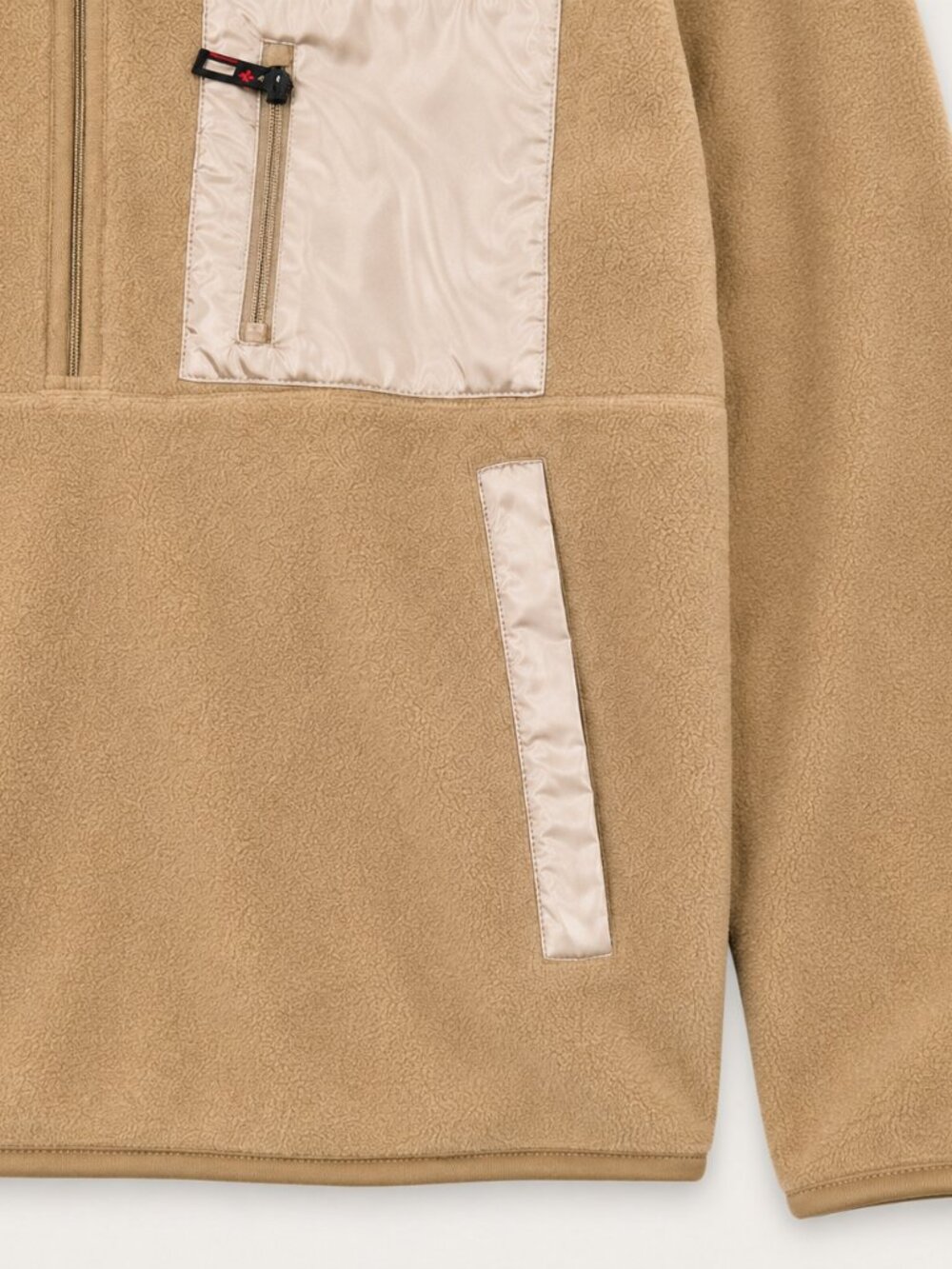 Canada Weather Gear Fleece Pullover L NWT Quarter Zip Beige Heritage Jacket - Picture 5 of 7